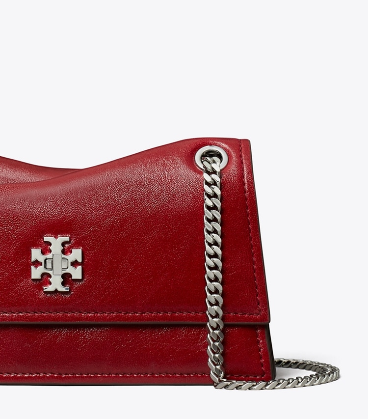 Tory Burch designer schultertaschen Mini Kira Schultertasche mit Drehverschluss in Red detail