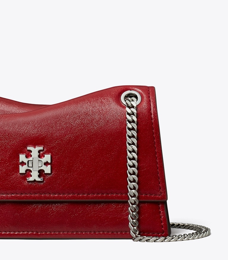Tory Burch designer schultertaschen Mini Kira Schultertasche mit Drehverschluss in Red angle