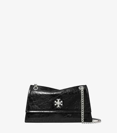 Tory Burch designer schultertaschen Mini Kira Schultertasche mit Drehverschluss in Black front