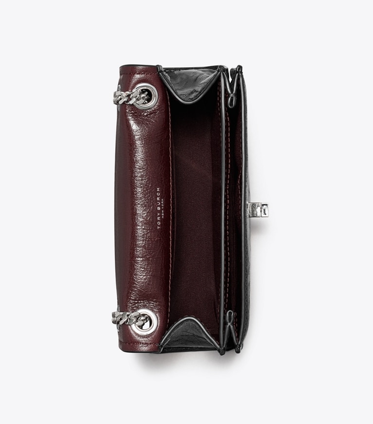 Tory Burch designer schultertaschen Mini Kira Schultertasche mit Drehverschluss in Black angle