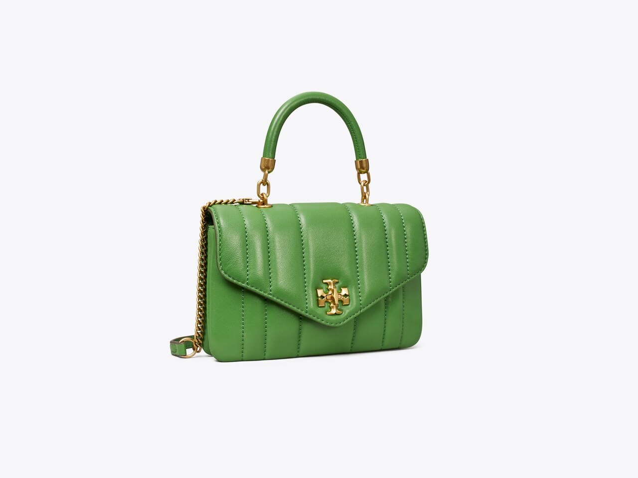 Shop Tory Burch Mini Kira Quilted Leather Top-Handle Bag