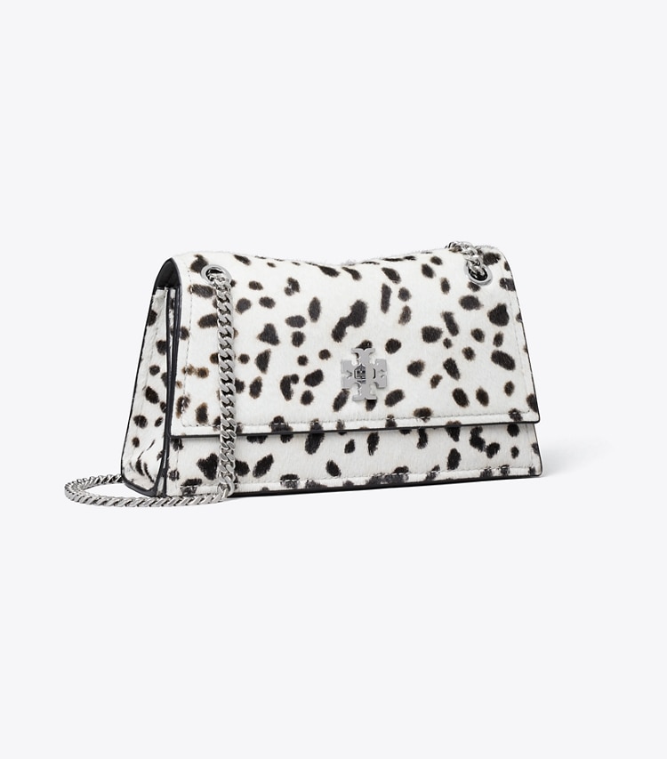 Tory Burch designer shoulder bags Mini Kira Turnlock Calf Hair Shoulder Bag in Cow Print angle