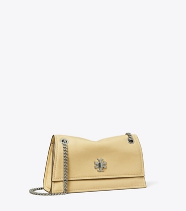 Tory Burch designer shoulder bags Mini Kira Turnlock Shoulder Bag in Praline angle