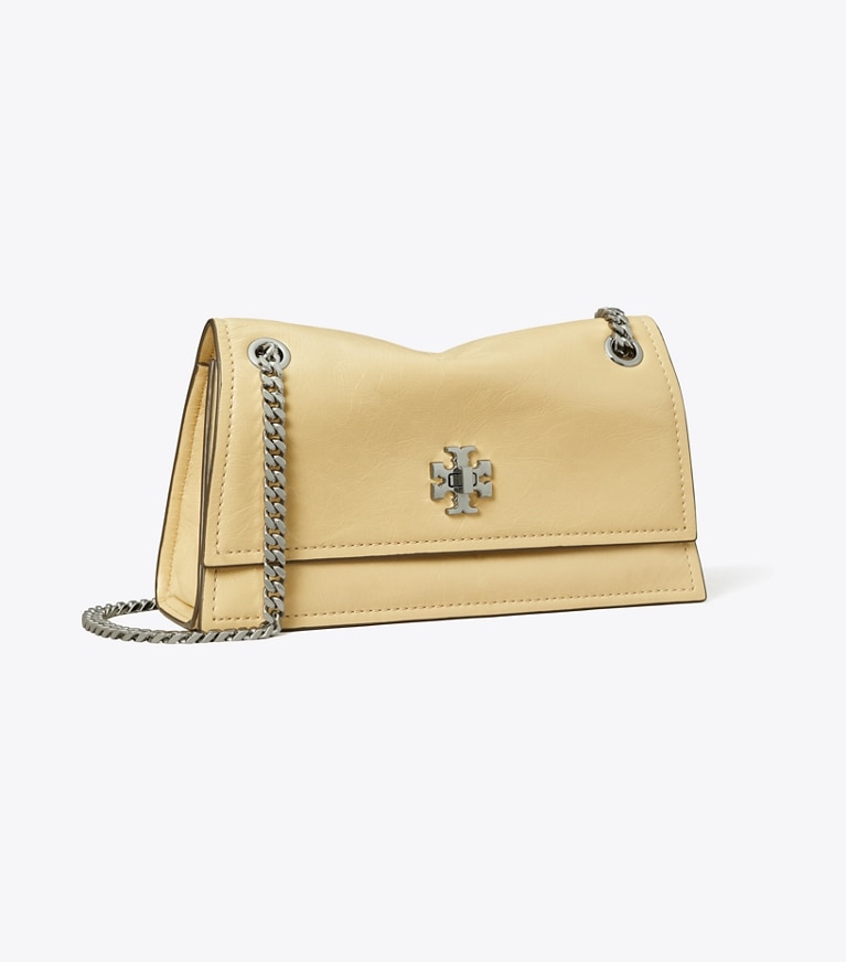 Tory Burch designer shoulder bags Mini Kira Turnlock Shoulder Bag in Praline angle