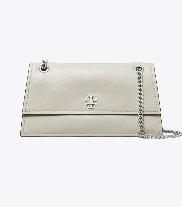 Tory Burch designer shoulder bags Mini Kira Turnlock Shoulder Bag in Ash Cloud front
