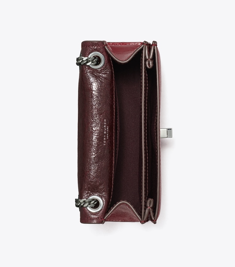 Tory Burch designer shoulder bags Mini Kira Turnlock Shoulder Bag in Red angle