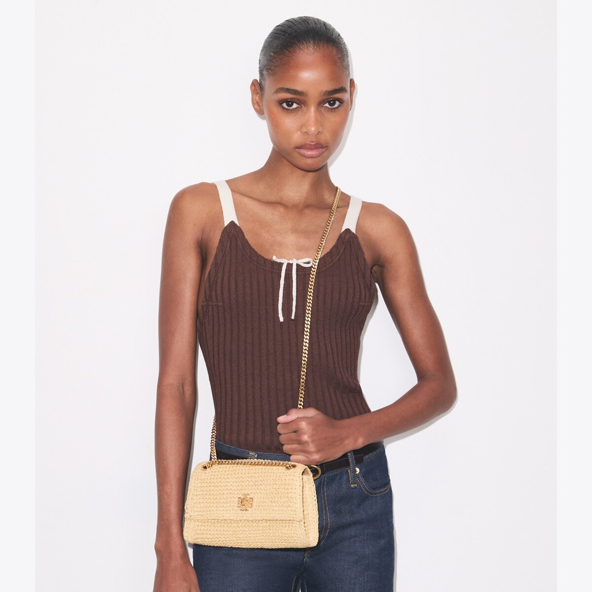 Mini Kira Turnlock Woven Shoulder Bag: Women