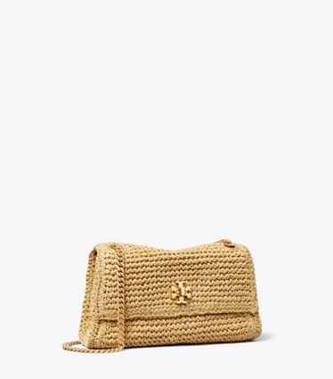 Tory Burch designer schultertaschen Mini Kira Turnlock Woven Shoulder Bag in Natural angle