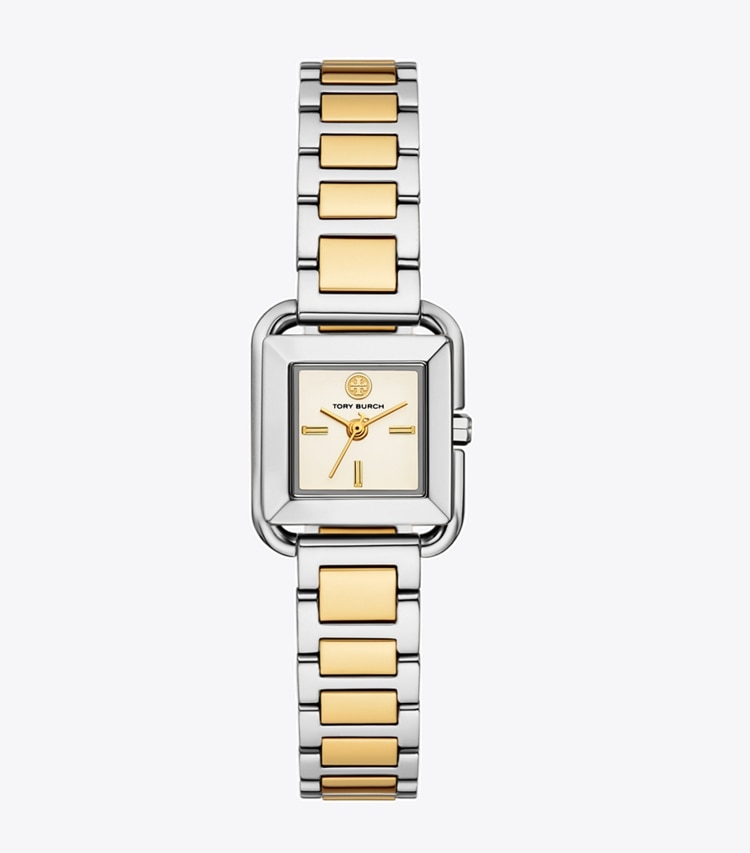 Tory Burch designer strap watches Mini Kira Watch in IVORY/TWO-TONE front