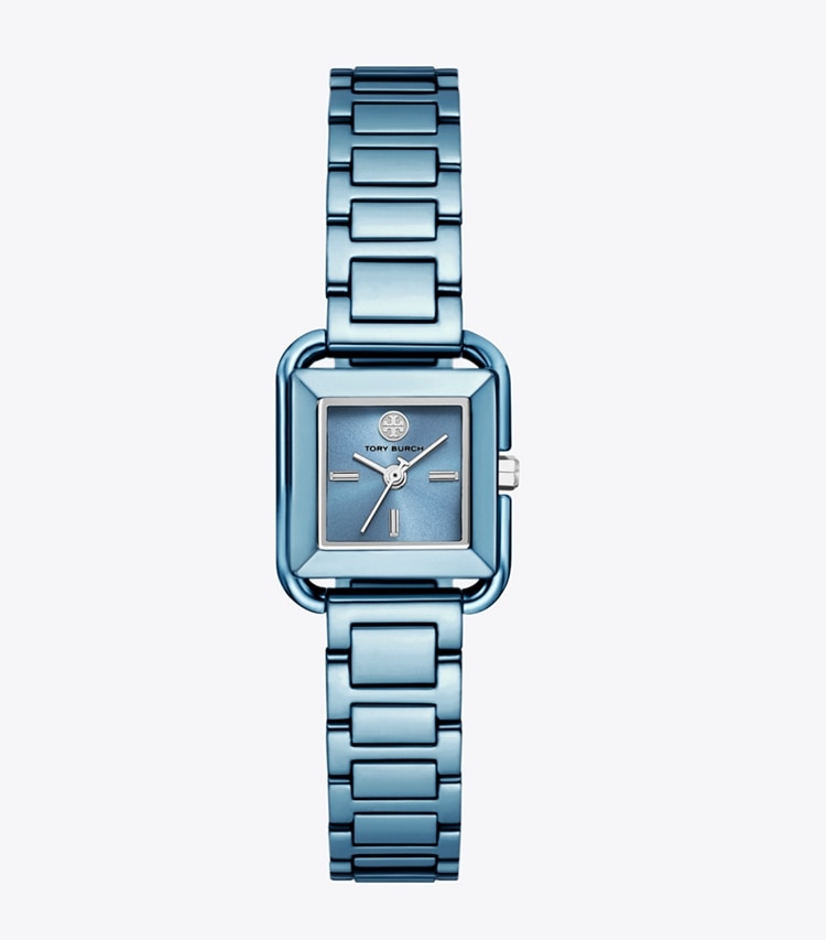 Tory Burch designer strap watches Mini Kira Watch in ICE BLUE front