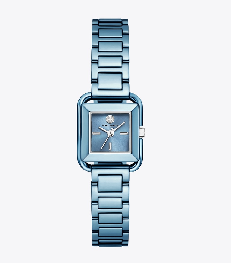 Tory Burch designer strap watches Mini Kira Watch in ICE BLUE front