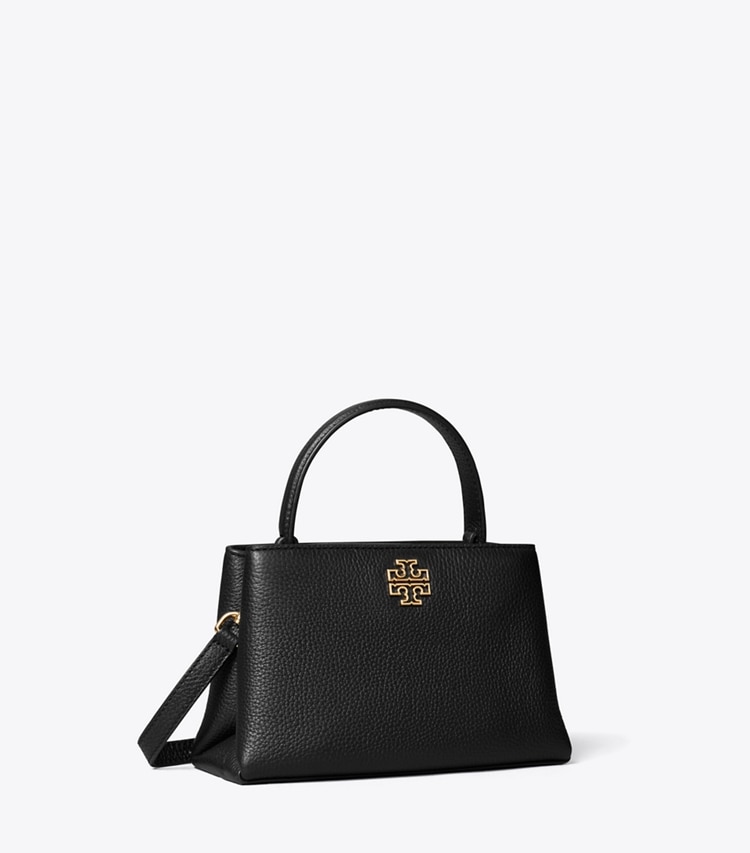 Tory Burch designer クロスボディバッグ レザー ミニサッチェルバッグ in Black angle