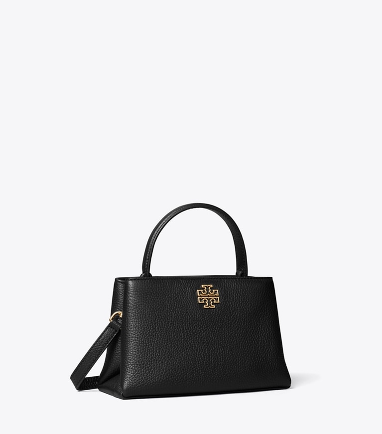 Tory Burch designer クロスボディバッグ レザー ミニサッチェルバッグ in Black angle