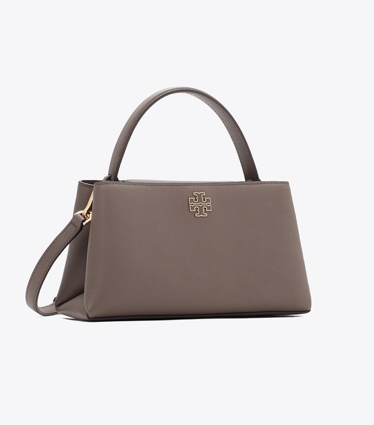 Tory Burch designer クロスボディバッグ レザー ミニ サッチェルバッグ in Wild Mushroom angle