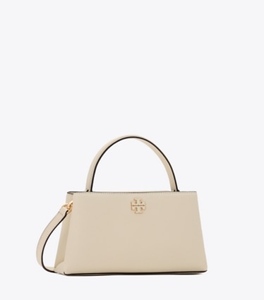 Tory Burch designer クロスボディバッグ レザー ミニ サッチェルバッグ in Oats angle