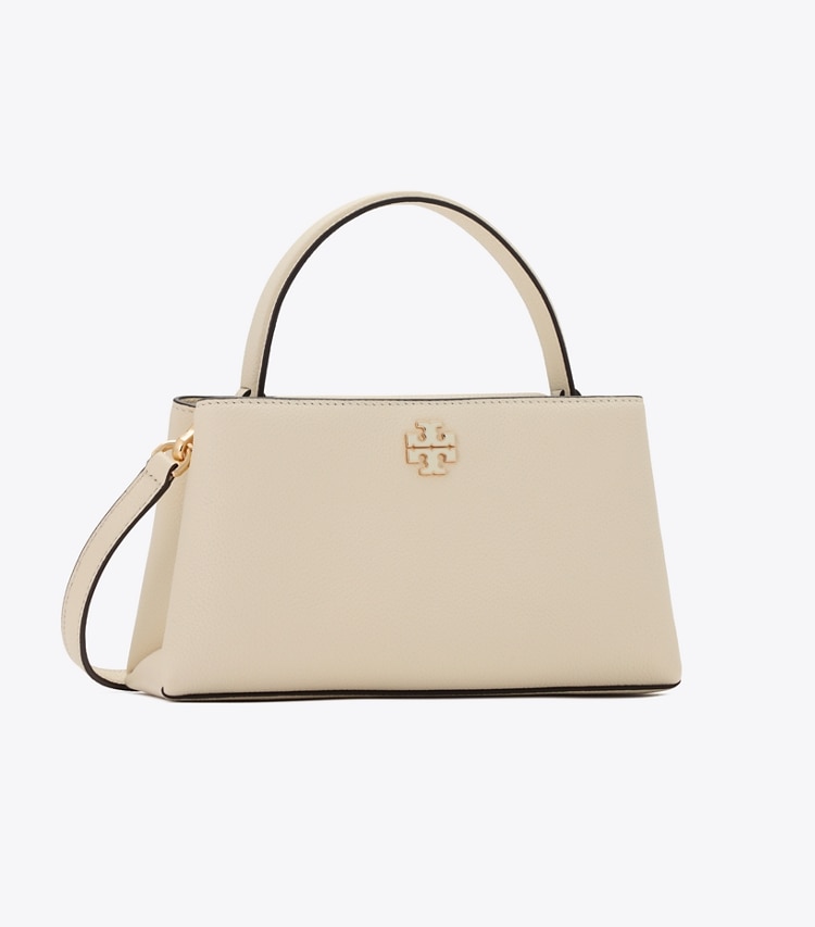 Tory Burch designer クロスボディバッグ レザー ミニ サッチェルバッグ in Oats angle