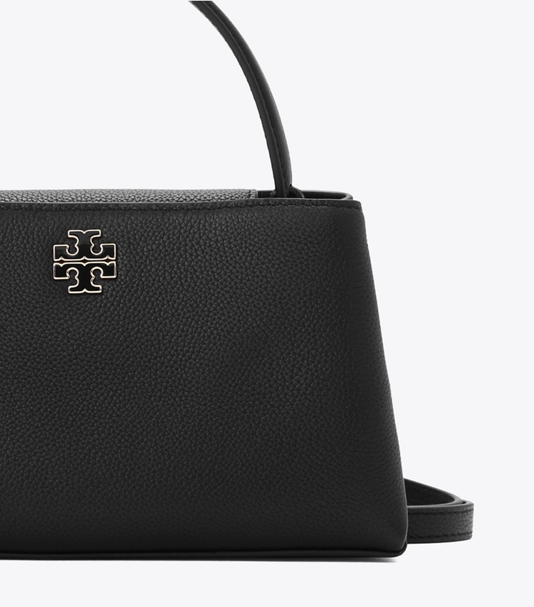 Tory Burch designer クロスボディバッグ レザー ミニ サッチェルバッグ in Black ディテール