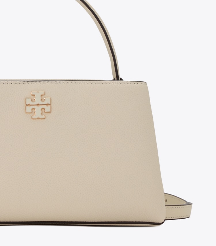 Tory Burch designer クロスボディバッグ レザー ミニ サッチェルバッグ in Oats ディテール