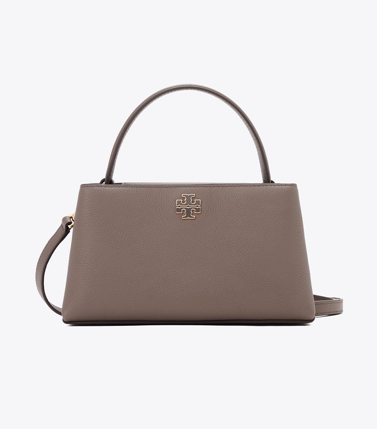 Tory Burch designer クロスボディバッグ レザー ミニ サッチェルバッグ in Wild Mushroom front