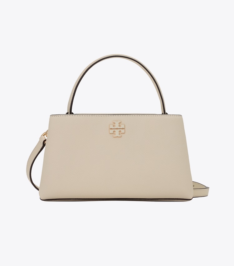 Tory Burch designer クロスボディバッグ レザー ミニ サッチェルバッグ in Oats front
