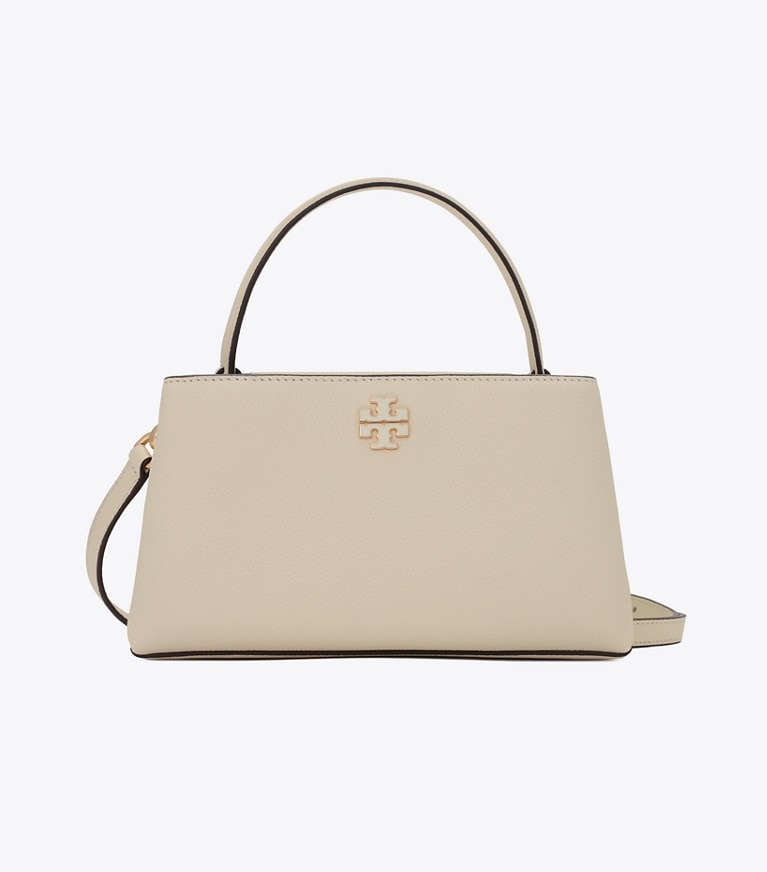 Tory Burch designer クロスボディバッグ レザー ミニ サッチェルバッグ in Oats front
