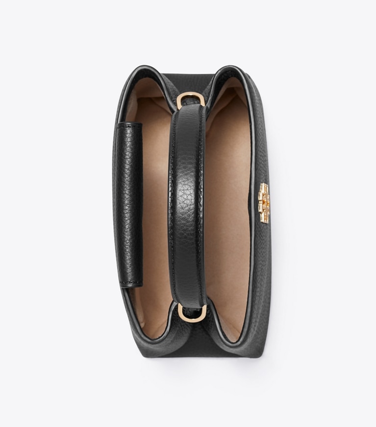 Tory Burch designer クロスボディバッグ レザー ミニサッチェルバッグ in Black angle