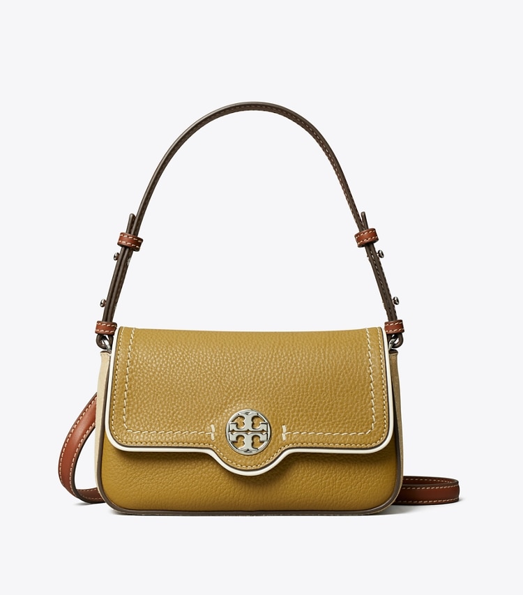 Tory Burch designer shoulder bags Mini Leather Shoulder Bag in Coconut Shell front