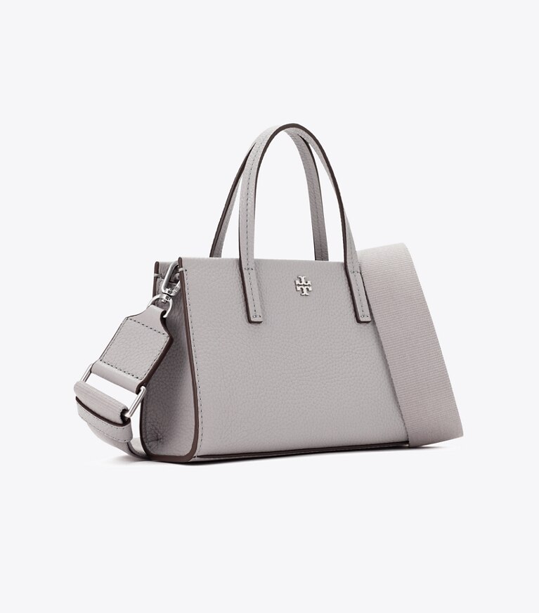 Tory Burch designer クロスボディバッグ レザー ミニトートバッグ in Bay Gray angle