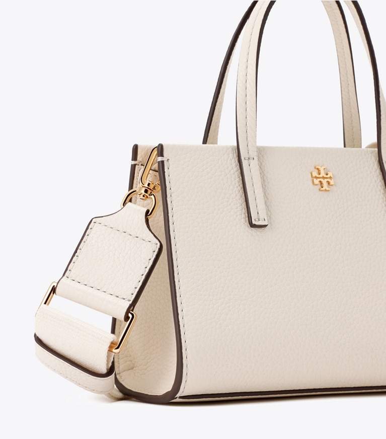 Tory Burch designer クロスボディバッグ レザー ミニトートバッグ in NEW IVORY angle