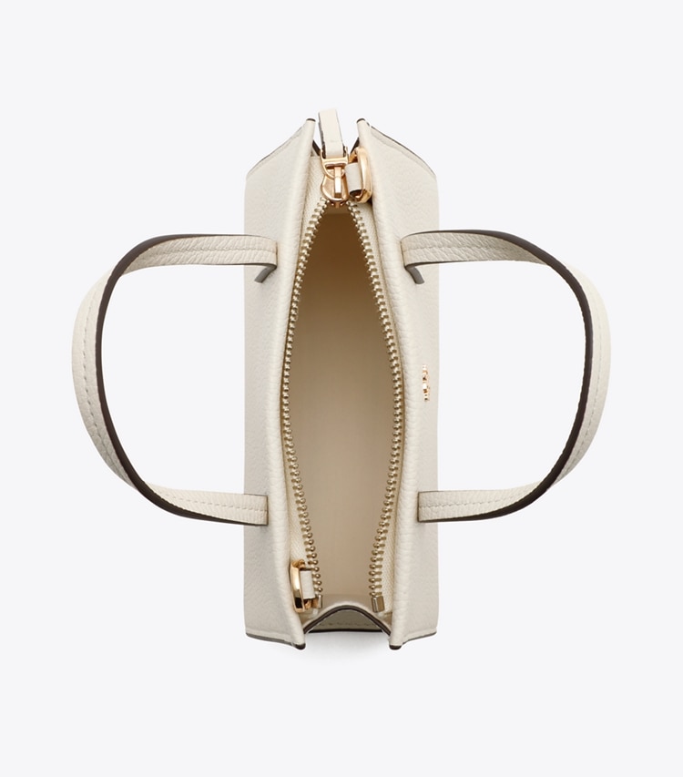 Tory Burch designer クロスボディバッグ レザー ミニトートバッグ in NEW IVORY オーバーヘッド