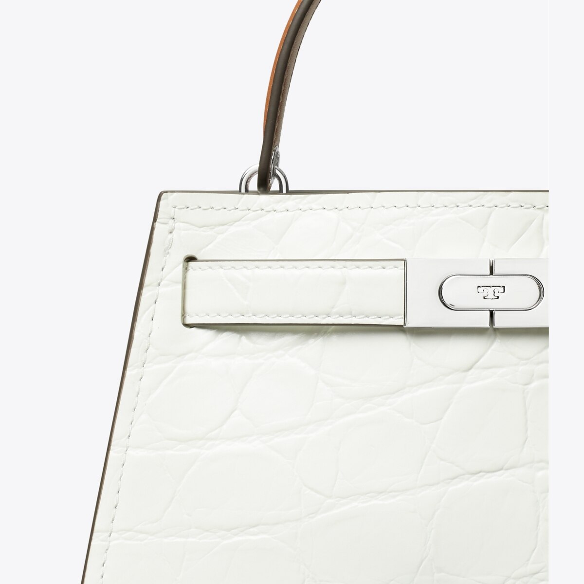 ハンドバッグ TORY BURCH SMALL LEE RADZIWILL CROC HANDBAG Mini Lee Radziwill Croc-Embossed Top-Handle Bag: Women's