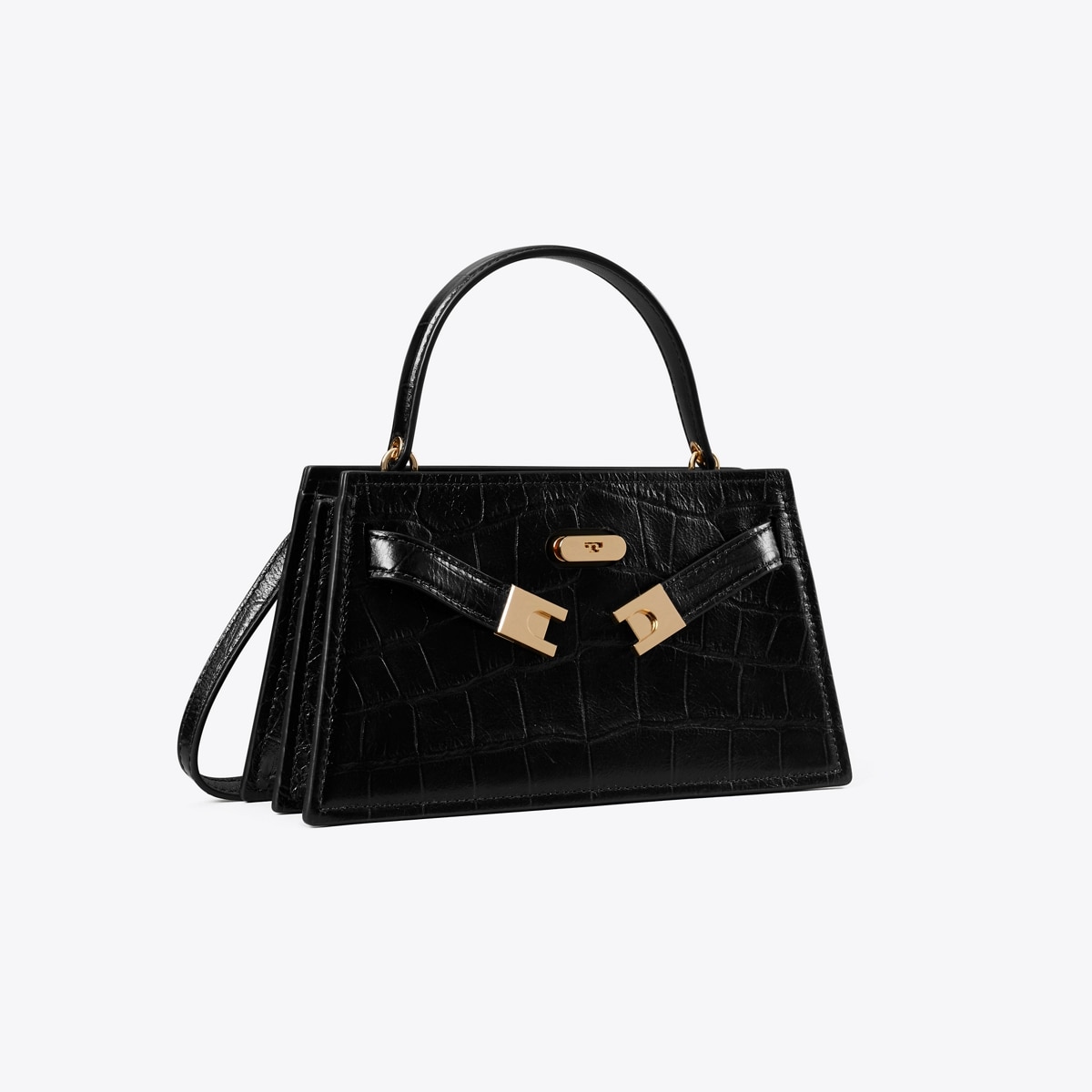 Mini Lee Radziwill Embossed Top-Handle Bag: Women's Handbags