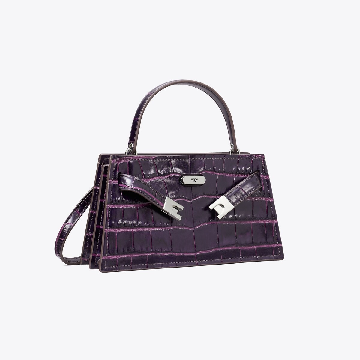 Mini Lee Radziwill Embossed Top-Handle Bag: Women's Handbags