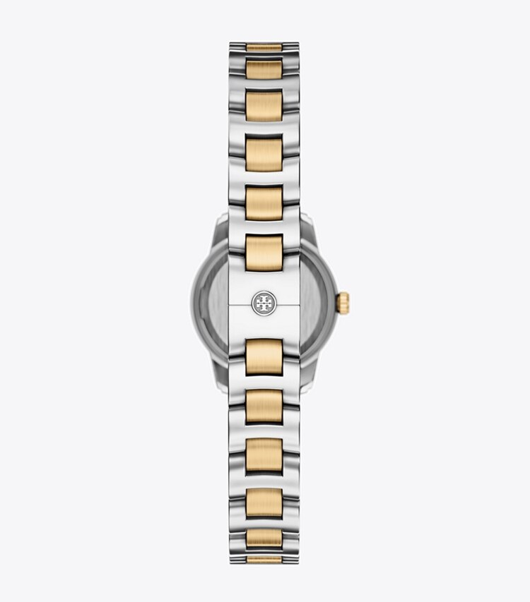 Tory Burch designer armbanduhren Mini Miller Armbanduhr in MOP/TWO-TONE zurück