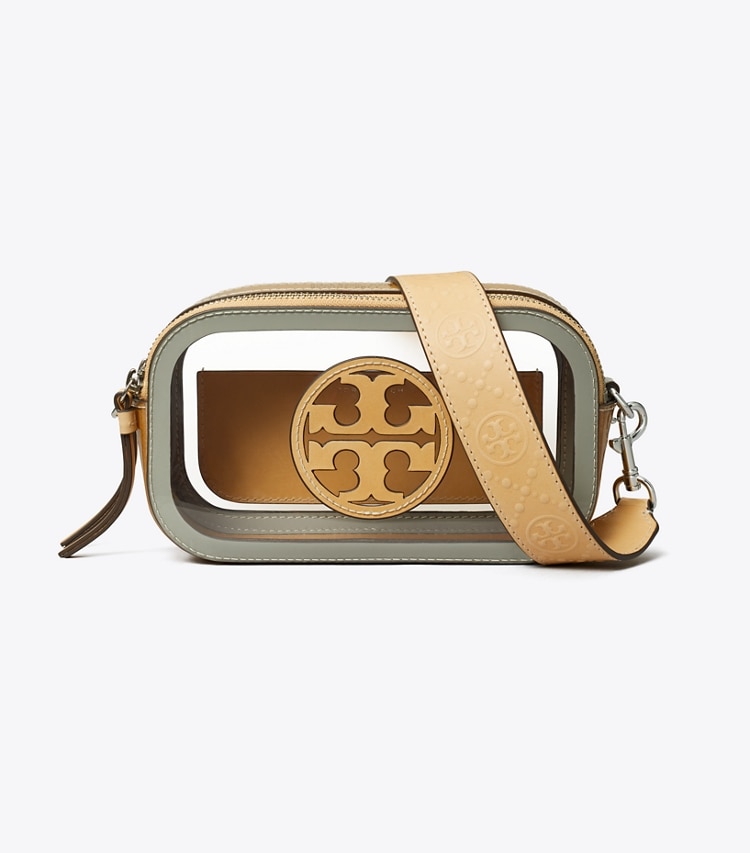 Tory Burch designer crossbody bags Mini Miller Clear Crossbody Bag in Clear front