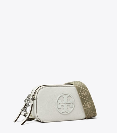 Tory Burch designer クロスボディバッグ ミラー クリンクル ミニクロスボディバッグ in Blanc angle