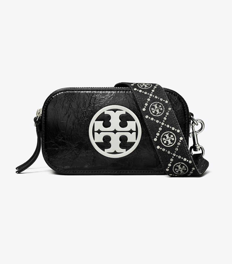 Tory Burch designer クロスボディバッグ ミラー クリンクル ミニクロスボディバッグ in Black front