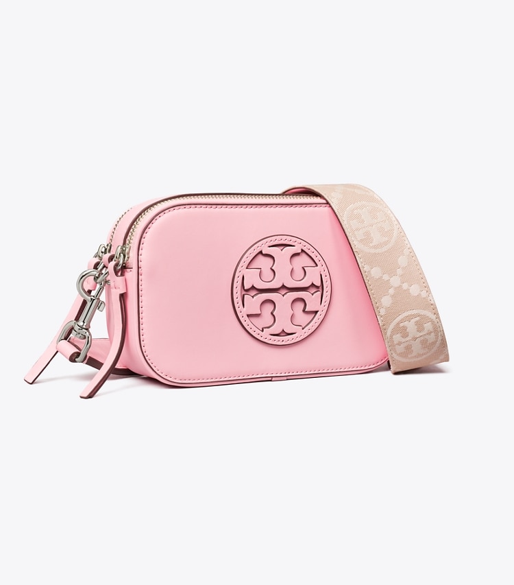 Tory Burch Women's Miller Mini Crossbody Bag, Pink Plie, One Size: Handbags