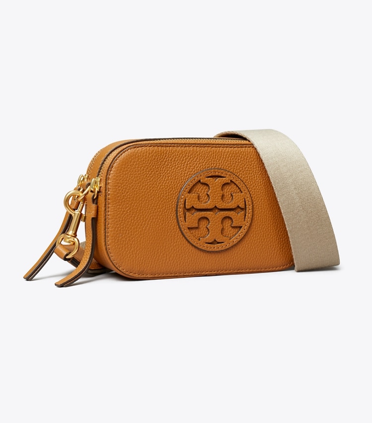 Tory Burch designer crossbody bags Mini Miller Crossbody Bag in Classic Chestnut angle