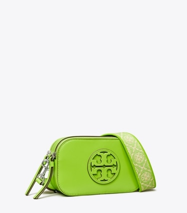 Tory Burch designer クロスボディバッグ ミラー ミニ クロスボディバッグ in Bright Fern angle