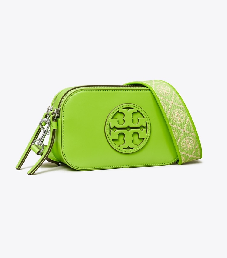 Tory Burch designer crossbody bags Mini Miller Crossbody Bag in Bright Fern angle