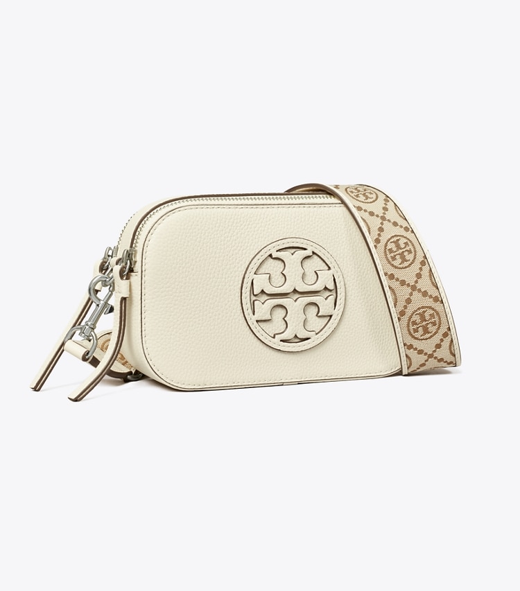Tory Burch designer crossbody bags Mini Miller Crossbody Bag in NEW IVORY angle