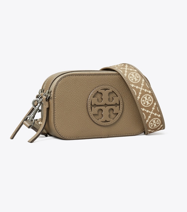 Tory Burch designer crossbody bags Mini Miller Crossbody Bag in Wild Mushroom angle