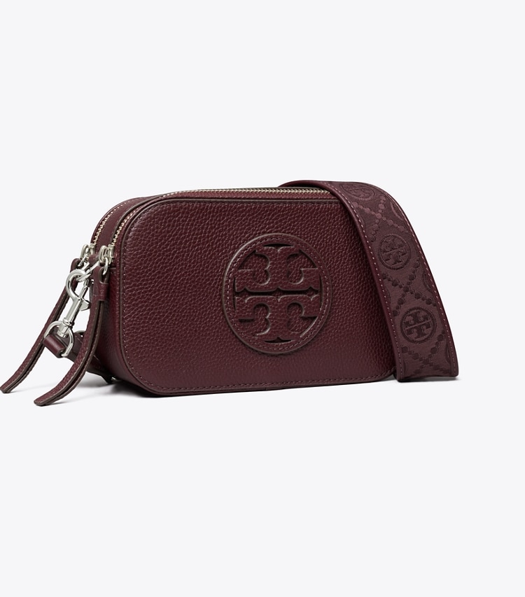 Tory Burch designer crossbody bags Mini Miller Crossbody Bag in Dark Carmine angle