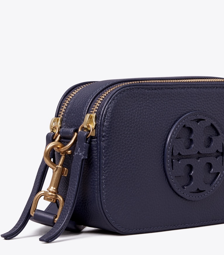 Tory Burch designer crossbody bags Mini Miller Crossbody Bag in Tory Navy angle