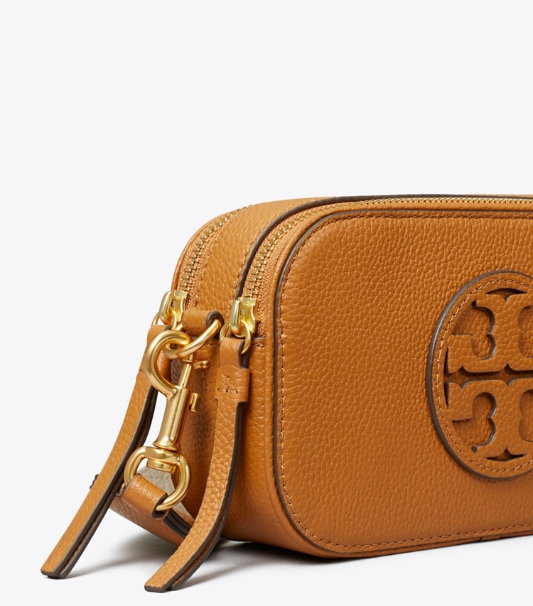 Tory Burch designer crossbody bags Mini Miller Crossbody Bag in Classic Chestnut detail