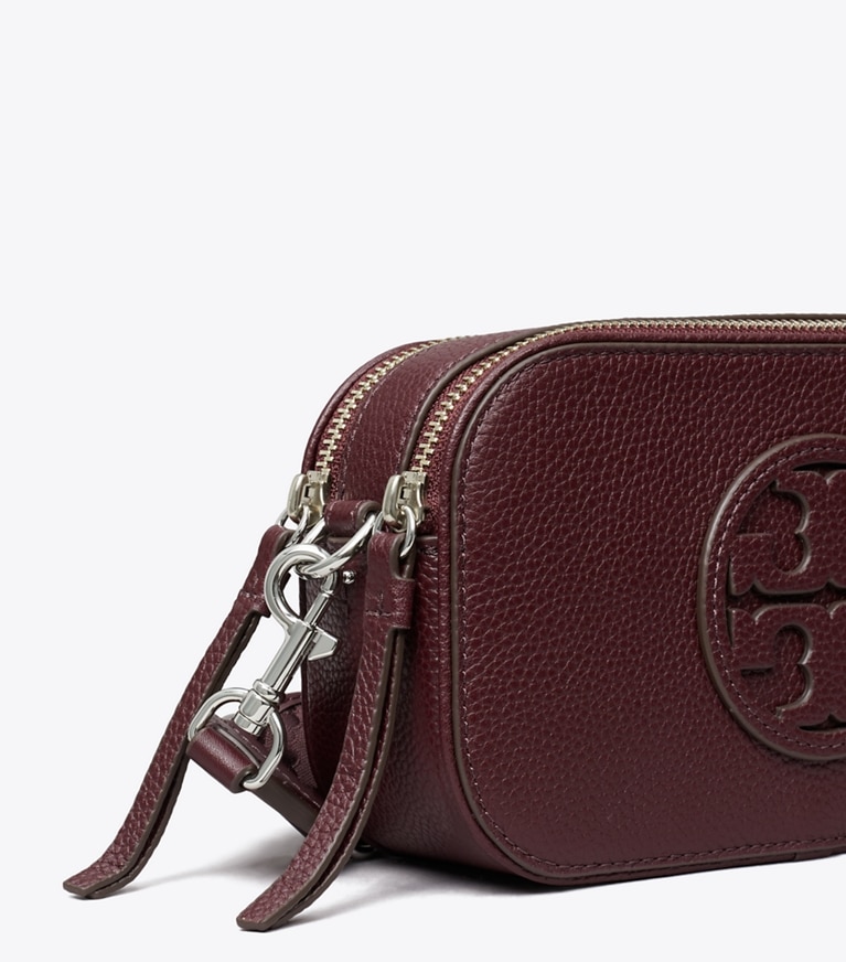 Tory Burch designer crossbody bags Mini Miller Crossbody Bag in Dark Carmine angle