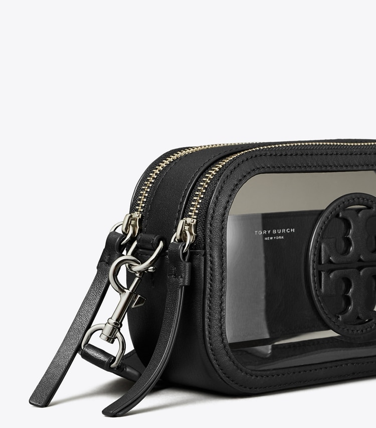 Tory Burch designer crossbody bags Mini Miller Crossbody Bag in Clear detail