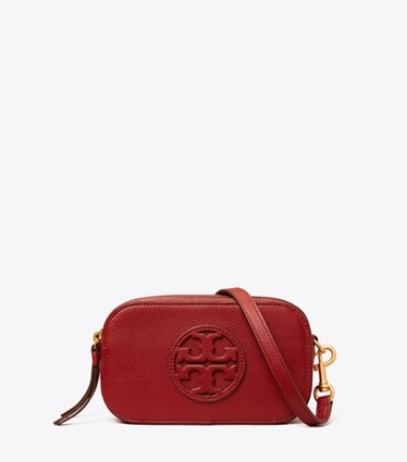 TORY BURCH: Robinson bag in saffiano leather - Grey  Tory Burch crossbody  bags 54654 online at