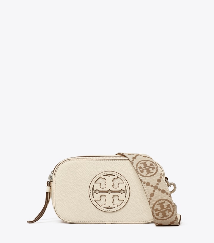 Tory Burch designer crossbody bags Mini Miller Crossbody Bag in NEW IVORY front
